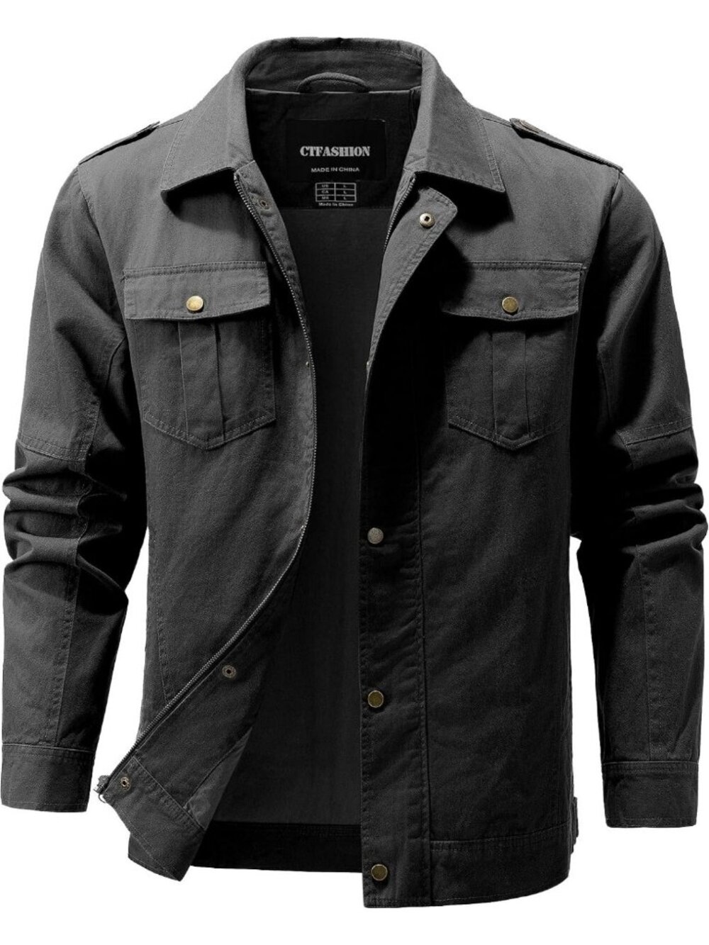 Lightweight Men's Military Jacket - Casual Bomber Coat for Fall & Spring Outdoor